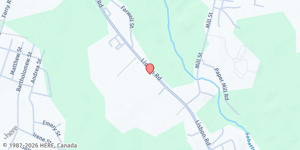 Map showing Spring Works at 347 Lisbon Street, Lisbon, ME