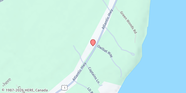 Map showing Northport Food Pantry at 491 Atlantic Highway, Northport, ME