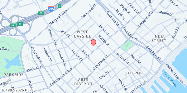 Map showing Boys & Girls Club – Southern Maine at 277 Cumberland Ave, Portland, ME