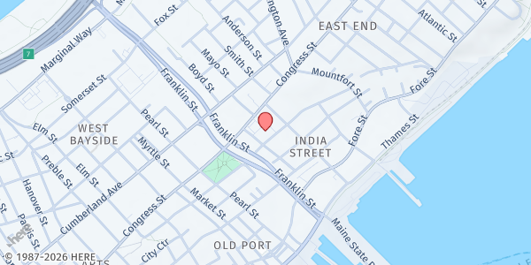 Map showing Portland Food Co-op at 290 Congress Street, Portland, ME