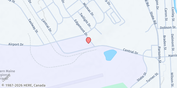 Map showing Aroostook Area Agency on Aging – Meals on Wheels at 1 Edgemont Dr. Suite 2, Presque Isle, ME