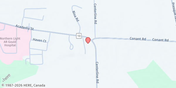 Map showing Hope and Justice Project at 5 Erskine Street, Presque Isle, ME