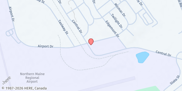 Map showing Sister Mary O'Donnell Homeless Shelter at 745 Central Dr., Presque Isle, ME