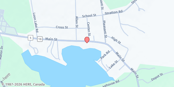 Map showing Rangeley Family Medicine at 2614 Main St., Rangeley, ME