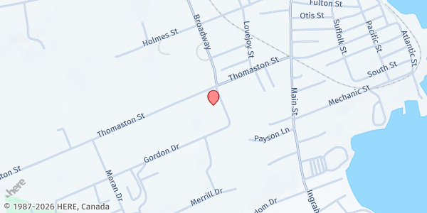 Map showing AIO Food and Energy Assistance at 1A Gordon Ave, Rockland, ME