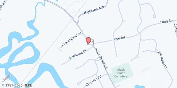 Map showing Scarborough Food Pantry at 167 Black Point Road, Scarborough, ME