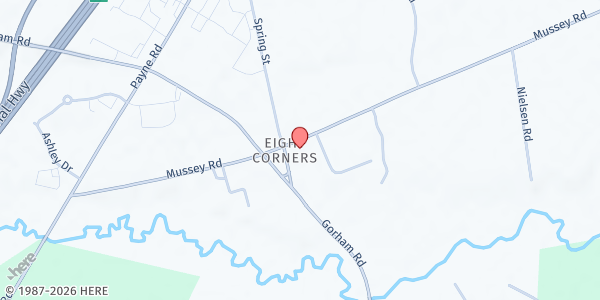 Map showing Scarborough Free Baptist Church at 55 Mussey Rd, Scarborough, ME