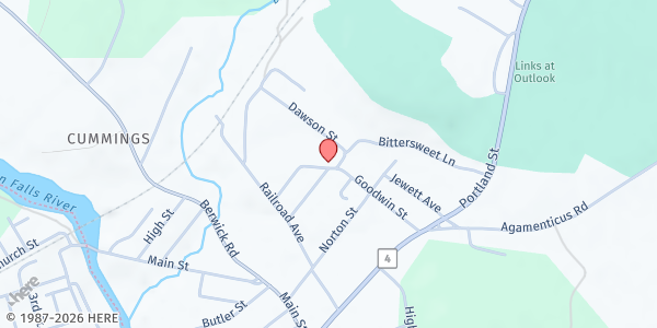 Map showing South Berwick Community Food Pantry at 47 Ross Street, South Berwick, ME