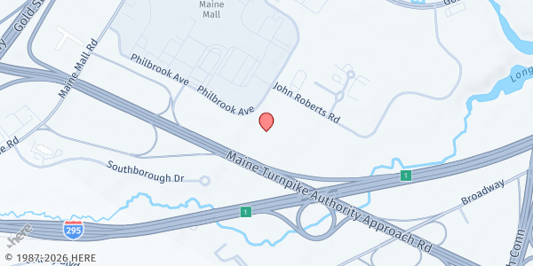 Map showing Maine Medical Partners – South Portland Pediatrics at 75 John Roberts Rd #8b, South Portland, ME