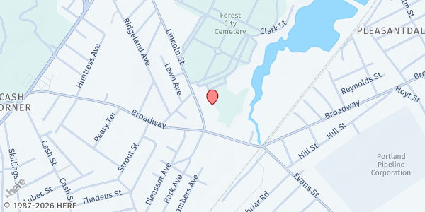 Map showing Preble Street Food Pantry at , South Portland, ME