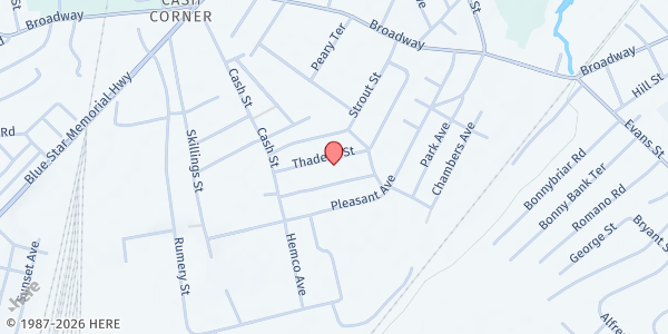 Map showing South Portland Food Cupboard at 130 Thadeus St, South Portland, ME