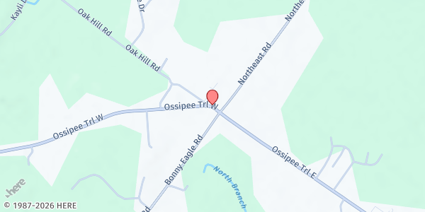 Map showing Standish Food Pantry at 410 Northeast Rd., Standish, ME