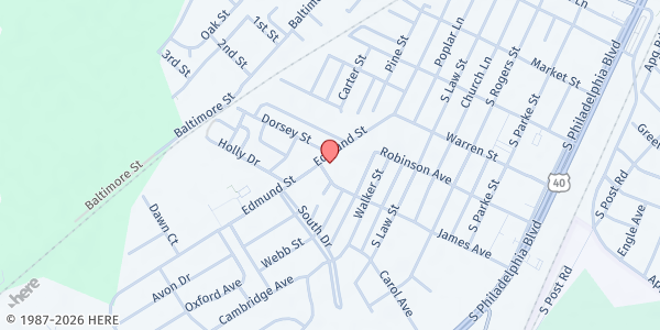 Map showing Inner County Outreach - Aberdeen Office at 529 Edmund Street, Aberdeen, MD