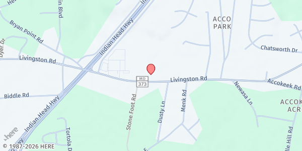 Map showing Community Support Systems Accokeek Food Pantry at 15769 Livingston Road, Accokeek, MD