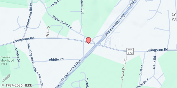 Map showing River Jordan, Inc. - Accokeek at 15809 Livingston Road, Accokeek, MD