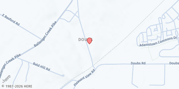 Map showing Emmanuel Trinity Lutheran at 5132 Doubs Road, Adamstown, MD