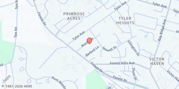 Map showing Annapolis Church of God at 84 Janwall Street, Annapolis, MD