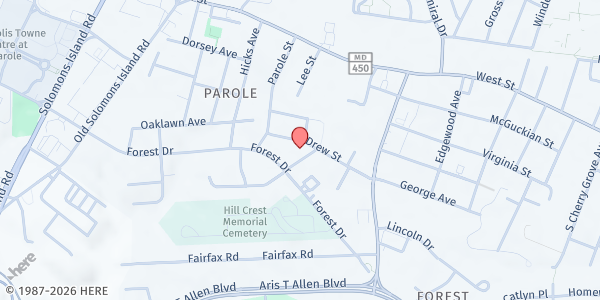 Map showing Beacon Light 7th Day Adventist at 1943 Drew Street, Annapolis, MD