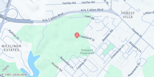 Map showing Bywater Community Food Distribution at 1903 Copeland Street, Annapolis, MD