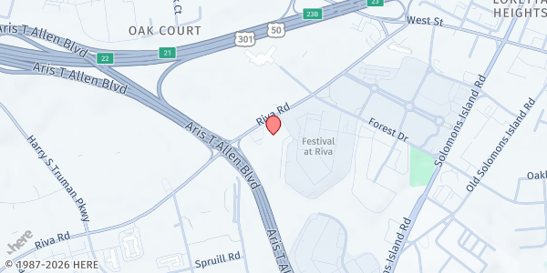 Map showing Claiborne Place at 130 Hearne Road, Annapolis, MD