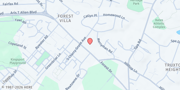 Map showing Heritage Baptist Church at 1740 Forest Drive, Annapolis, MD