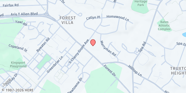 Map showing Heritage Baptist Church at 1740 Forest Drive, Annapolis, MD