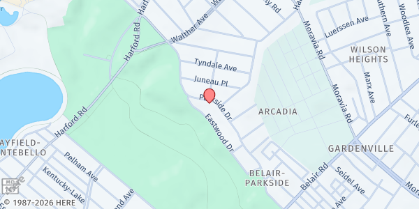 Map showing Ray of Hope - Arcadia at 3501 Parkside Drive, Arcadia, MD