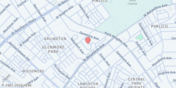 Map showing Emilie Wall Foundation at 5218 Florence Avenue, Arlington, MD