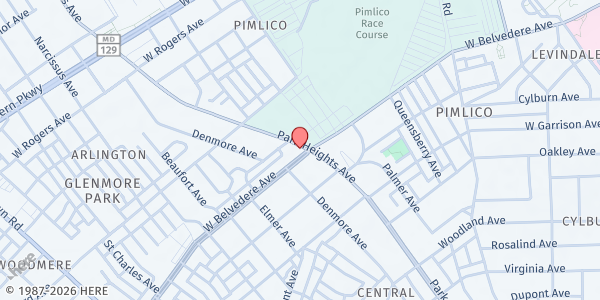 Map showing New Fellowship Christian Community at 5202 Park Heights Avenue, Arlington, MD
