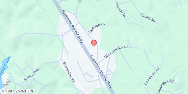 Map showing YMCA of Annapolis at 1517 Ritchie Highway, Arnold, MD