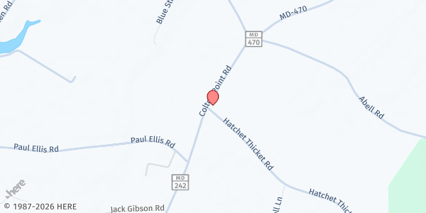 Map showing Catholic Charities - Avenue at 21506 Colton Point Road, Avenue, MD