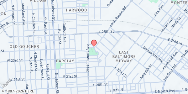 Map showing Donald Bentley Student at 2045 Loch Raven Road, Baltimore, MD
