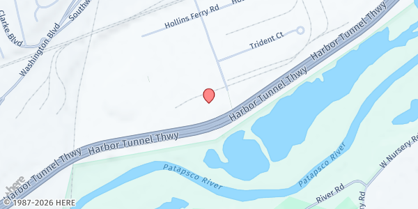 Map showing Maryland Food Bank at 2200 Halethorpe Farms Rd, Baltimore, MD