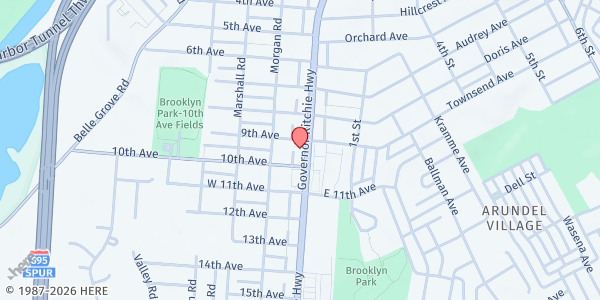 Map showing Mison Christiana Casa Dios at 4902 Ritchie Highway, Baltimore, MD