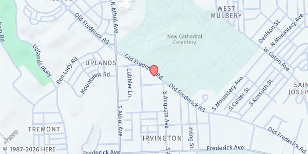 Map showing My Brother's Keeper at 4207 Frederick Road, Baltimore, MD