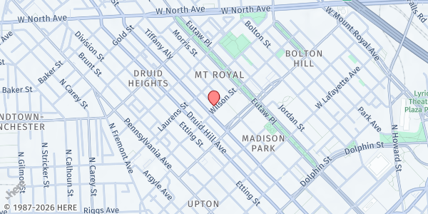 Map showing Open Door - Baltimore at 400 Wilson Street, Baltimore, MD