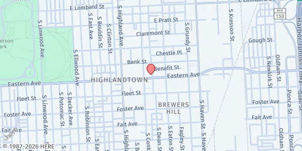 Map showing Southeast Development, Inc. - Baltimore at 3614 Eastern Avenue, Baltimore, MD