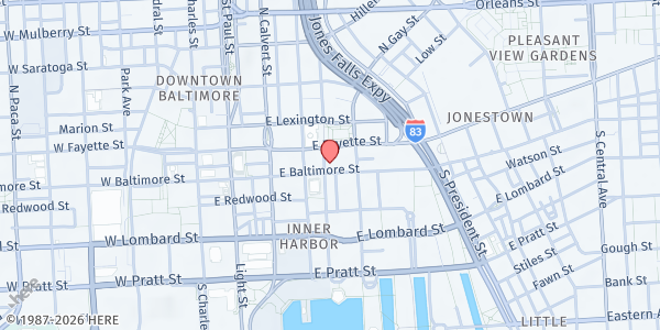Map showing Thread at PO Box 1584, Baltimore, MD