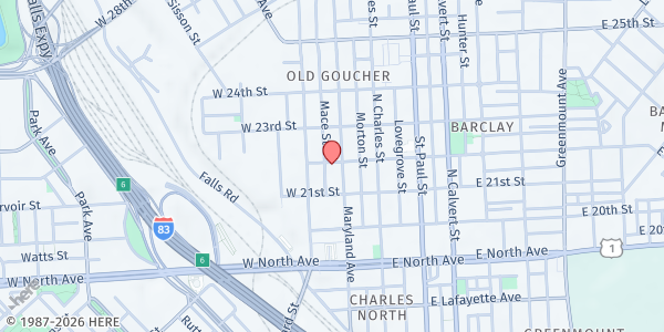 Map showing Xemra Foundation Incorporated - Baltimore Office at 101 W 22nd St 4th Floor, Baltimore, MD