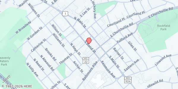 Map showing Community Action Agency - Bel Air at 33 West Courtland Street, Bel Air, MD