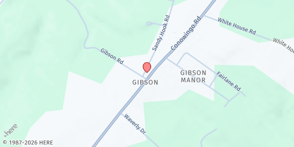 Map showing Lutheran Mission Society Hickory Compassion Center at 2500 Conowingo Road, Bel Air, MD