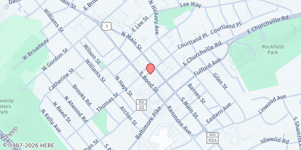 Map showing SARC at 21 West Courtland Street, Bel Air, MD