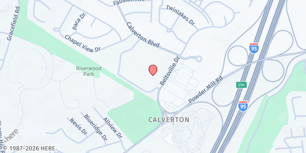Map showing Kingdom Cares Center at 11700 Beltsville Drive, Beltsville, MD
