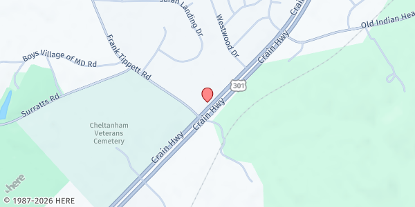 Map showing Life in Victory Outreach Center at 11171 Crain Highway Upper, Brandywine, MD