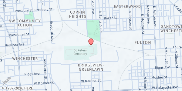 Map showing Jonah House at 1301 Moreland Avenue, Bridgeview-Greenlawn, MD