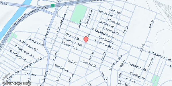 Map showing Lilly's Place at 3701 4th Street, Brooklyn, MD