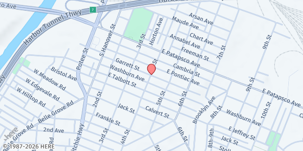Map showing The Transformation Center - 4th Street at 3701 4th Street, Brooklyn, MD