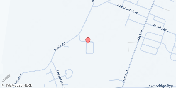 Map showing Cambridge Commons - Food Distribution Center at 1220 Chestnut Place, Cambridge, MD