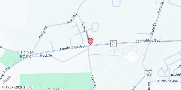 Map showing Delmarva Community Services Action Center at 2450 Cambridge Beltway, Cambridge, MD