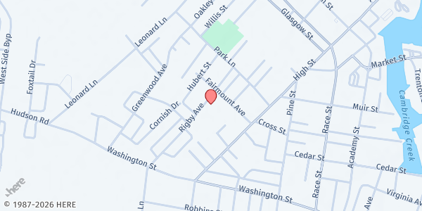 Map showing Eastern Shore Wellness Solutions - Cambridge at 824 Fairmount Ave, Cambridge, MD